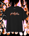 Rustic Blaze flame logo Blk tee