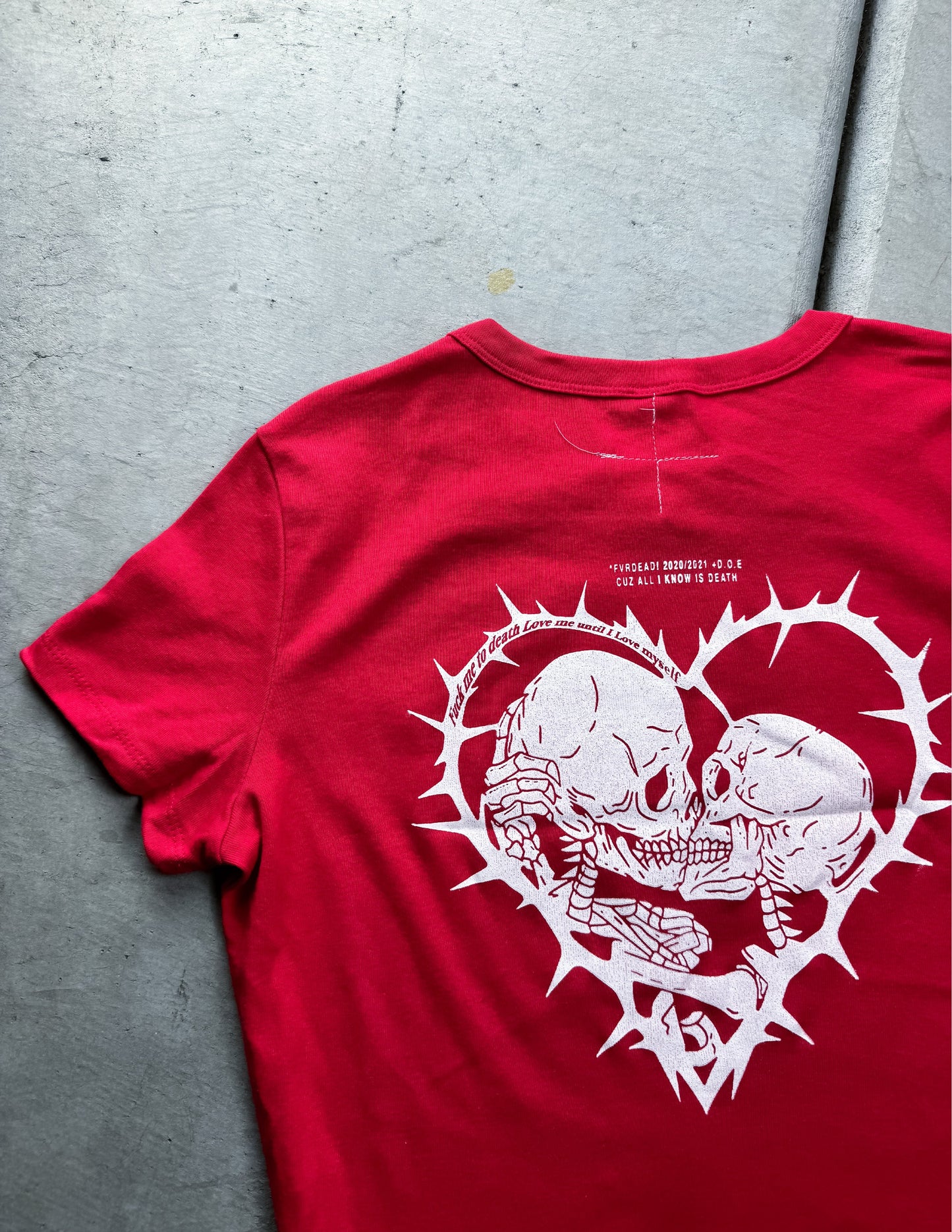 F*ck me to death red baby tee
