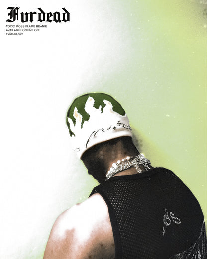 Toxic Moss flame beanie