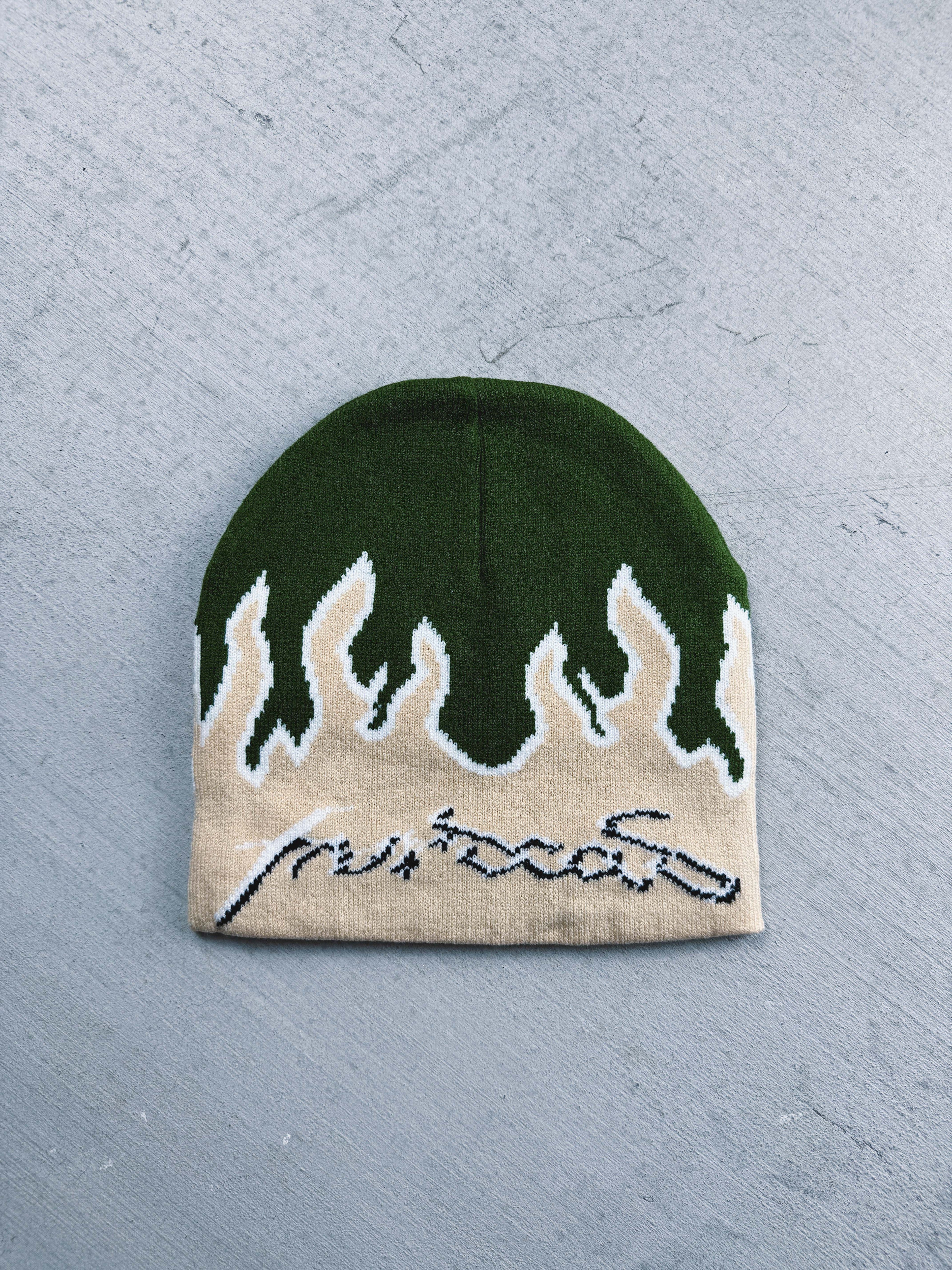 Toxic Moss flame beanie